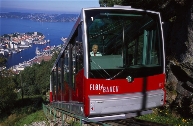 Funicular to mount Floyen. Photo: Terje Rakke/Nordic Life, Innovation Norway