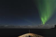 Northern lights at sea. Photo by Trym Ivar Bergsmo, Hurtigruten