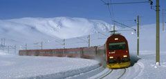 Winter train ride. Photo RM Sorensen/NSB