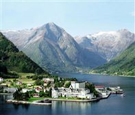 Sognefjord view of balestrand village. Photo by Kvikne's hotel