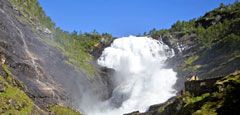 Waterfall, Flam Railway. Photo: Morten Rakke/Flam Utvikling